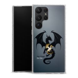 Silikon Glitter Case transparent-silber