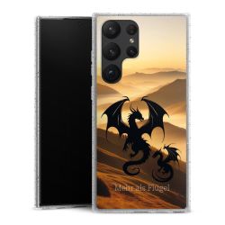 Silikon Glitter Case transparent-silber