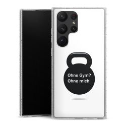 Silikon Glitter Case transparent-silber