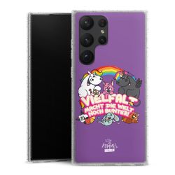 Silikon Glitter Case transparent-silber