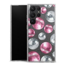 Silikon Glitter Case transparent-silber