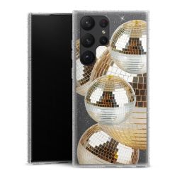 Silikon Glitter Case transparent-silber