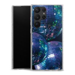 Silikon Glitter Case transparent-silber