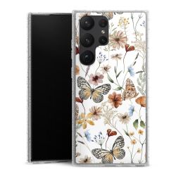 Silikon Glitter Case transparent-silber