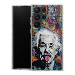 Silikon Glitter Case transparent-silber