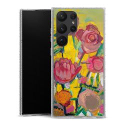 Silikon Glitter Case transparent-silber