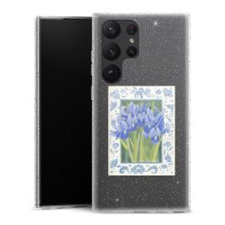 Silikon Glitter Case transparent-silber