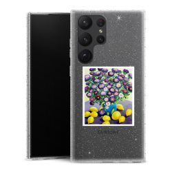 Silikon Glitter Case transparent-silber