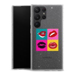 Silikon Glitter Case transparent-silber