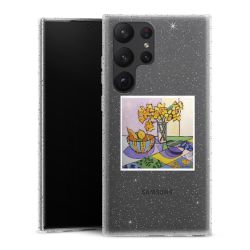 Silikon Glitter Case transparent-silber