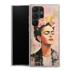 Silikon Glitter Case transparent-silber