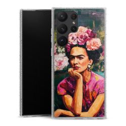 Silikon Glitter Case transparent-silber