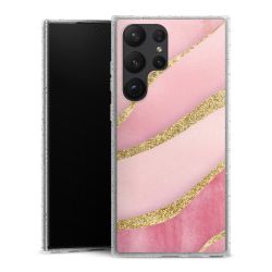 Silikon Glitter Case transparent-silber