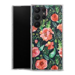 Silikon Glitter Case transparent-silber