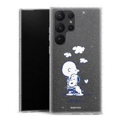 Silikon Glitter Case transparent-silber