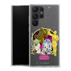 Silikon Glitter Case transparent-silber