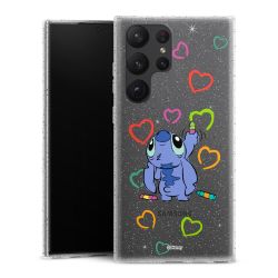 Silikon Glitter Case transparent-silber