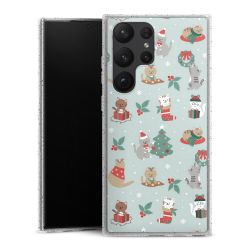 Silikon Glitter Case transparent-silber