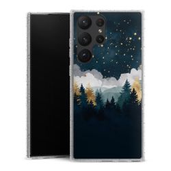 Silikon Glitter Case transparent-silber