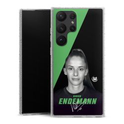 Silikon Glitter Case transparent-silber