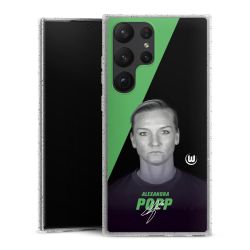 Silikon Glitter Case transparent-silber