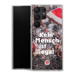 Silikon Glitter Case transparent-silber