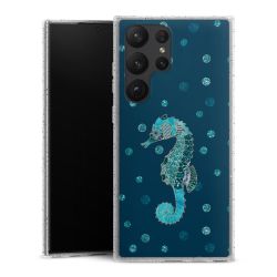 Silikon Glitter Case transparent-silber