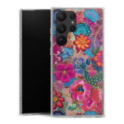 Silikon Glitter Case transparent-silber