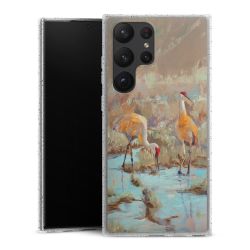 Silikon Glitter Case transparent-silber