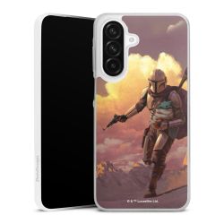 Der Mandalorianer und Grogu Sonnenguntergang Wolken