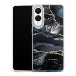 Dunkler Marmor Gold Glitzerlook