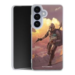 Les nuages ​​du coucher du soleil Mandalorien et Grogu