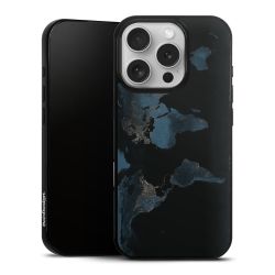 Mappa del mondo con luce notturna