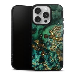 Aspetto marmorizzato ciano glitterato