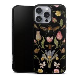 Fleurs Sauvages et Abeilles Fond Noir