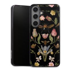 Fleurs Sauvages et Abeilles Fond Noir