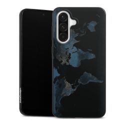 Mappa del mondo con luce notturna