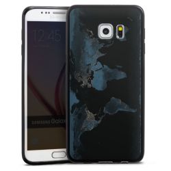 Mappa del mondo con luce notturna