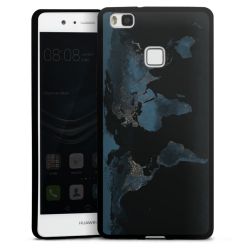 Mappa del mondo con luce notturna