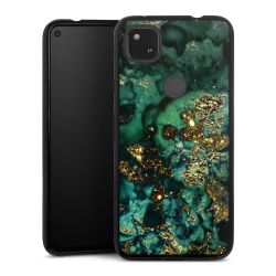 Aspetto marmorizzato ciano glitterato