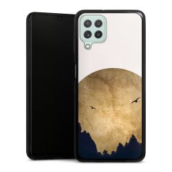 Deux oiseaux et la lune