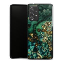 Aspetto marmorizzato ciano glitterato