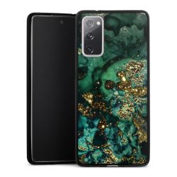 Aspetto marmorizzato ciano glitterato