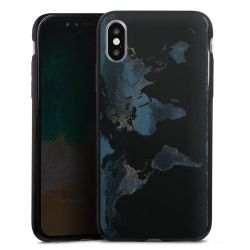 Mappa del mondo con luce notturna