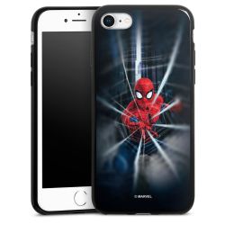annuleren Beide motto Spider-Man Webs In Action voor Siliconen slimcase hoesje (zwart) voor Apple  iPhone 8 van DeinDesign