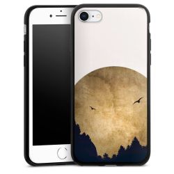 Deux oiseaux et la lune