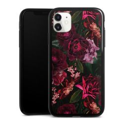 Fleurs rouge foncé et roses