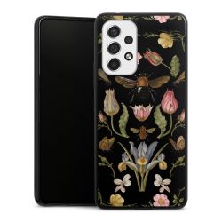 Fleurs Sauvages et Abeilles Fond Noir