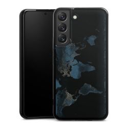 Mappa del mondo con luce notturna