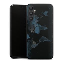 Mappa del mondo con luce notturna